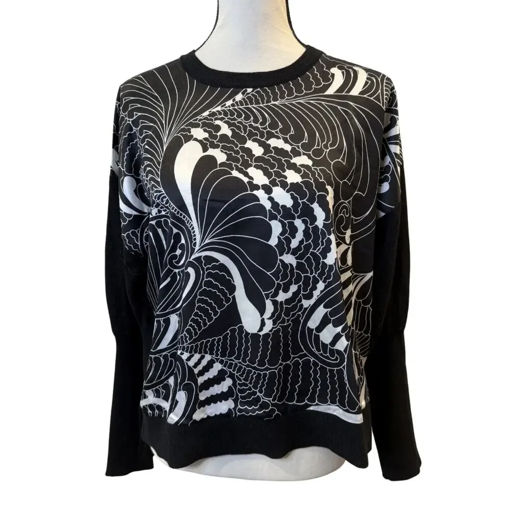 Ted Baker London Women’s Floral Linen Blend Sweater Size 8